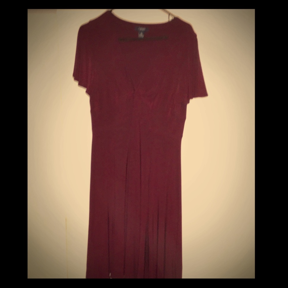 Chaps Burgandy dress